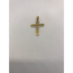 Cruz de oro 18 KTS, con oro...