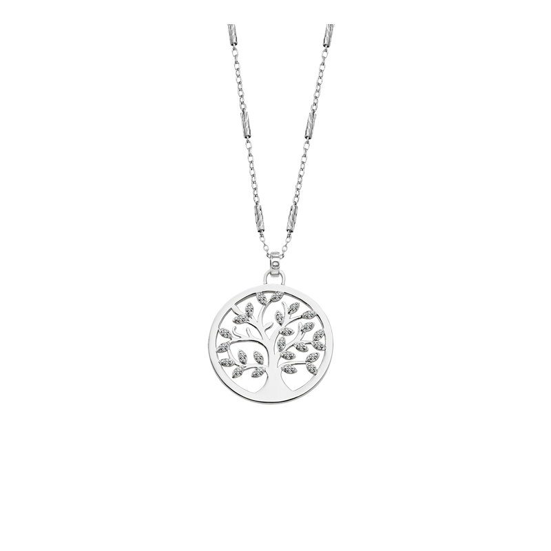 Collar de LOTUS SILVER, de plata de ley de 925 m/m, con forma de arbol de la vida, con circonitas