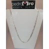 Collar de plata de ley de 925 m/m,  tipo barbada maciza, de 60 cms de largo,