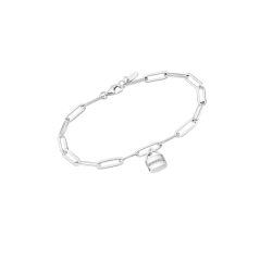 Pulsera de plata de ley de 925 m/m, con colgante con forma de candado, con  circonitas