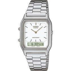 Reloj Casio AQ-230A-7D, alarma- crono, pulsera de acero