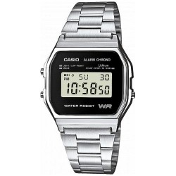 Reloj Casio A-158WEA-1, alarma- crono, resistente al agua