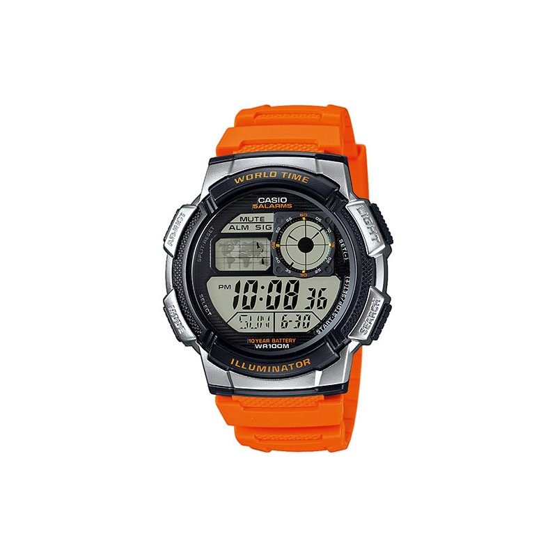 Reloj Casio AE-1000W-4BV, alarma- crono, sumergible 5 atm