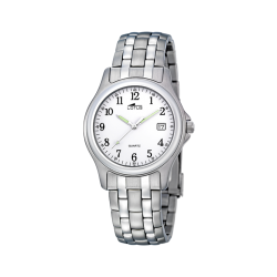Reloj LOTUS 15150/A de caballero, caja de acero, pulsera de acero, sumergible 5ATM