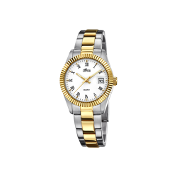 Reloj LOTUS 15823/1 de señora, combinado con chapado en oro, sumergible 5ATM