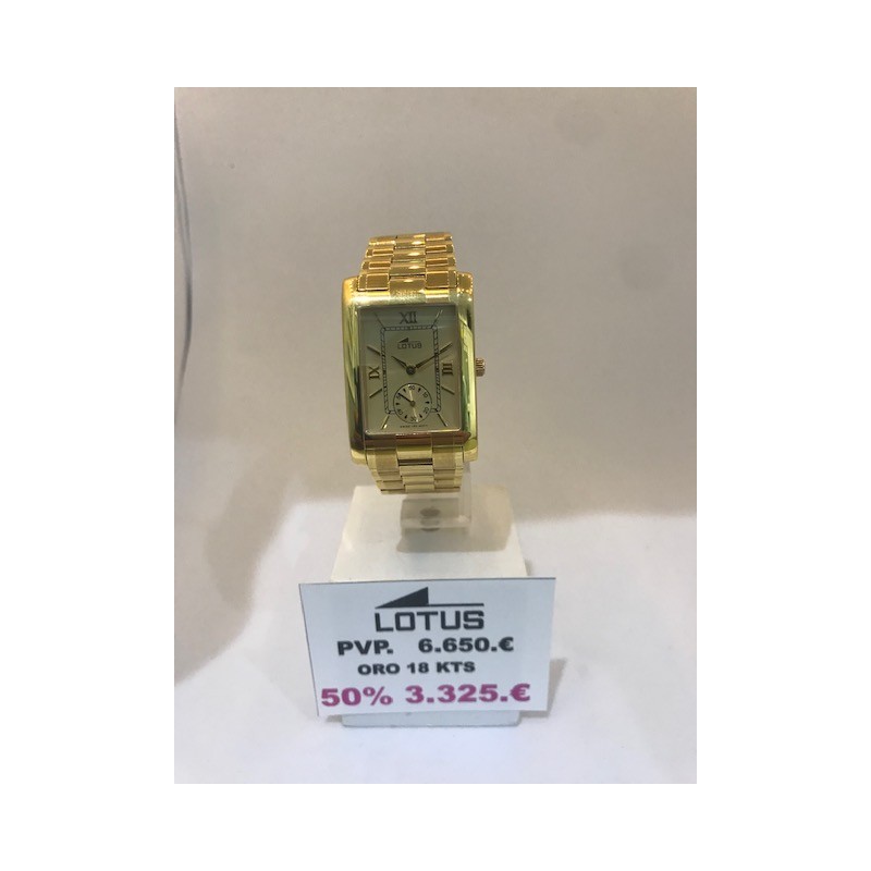 Reloj LOTUS ORO DE 18 KTS, de caballero, caja y pulsera de oro