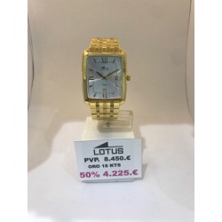 Reloj LOTUS ORO DE 18 KTS, de caballero, caja y pulsera de oro.