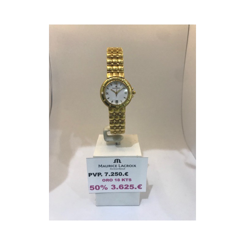 Reloj MAURICE LACROIX ORO DE 18 KTS, de señora, caja y pulsera de oro