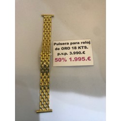 Pulsera para reloj de oro 18 KTS, para acoplar a reloj de oro