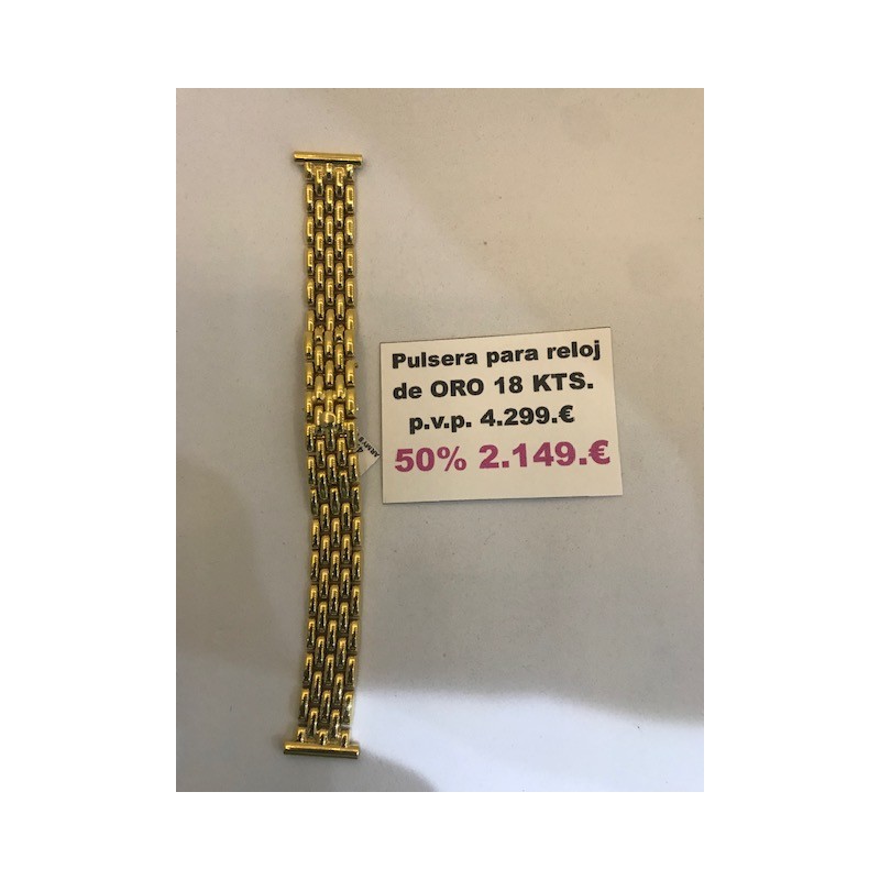 Pulsera para reloj de oro 18 KTS, para acoplar a reloj de oro