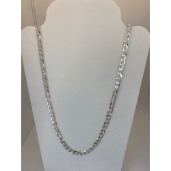 Collar de plata de ley de 925 m/m, tipo barbada, para hombre o mujer.