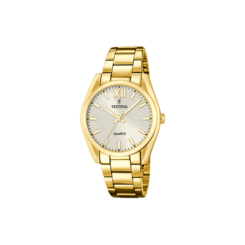 Reloj FESTINA F20640/1, de señora, caja y pulsera chapada en oro