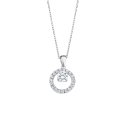 COLLAR FLOR LOTUS SILVER LP3080-1/1 PLATA, MUJER