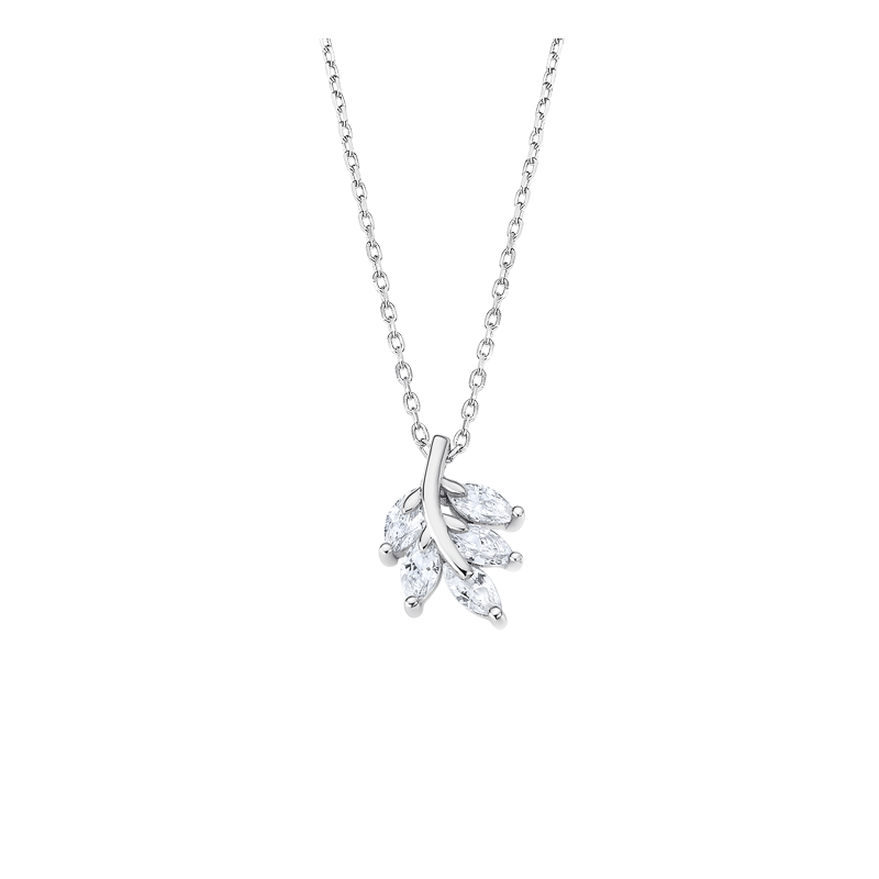 COLLAR HOJA LOTUS SILVER LP3086-1/1 PLATA, MUJER