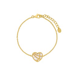 Pulsera corazón nácar....