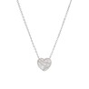 Collar corazón nácar. Plata de 1ª Ley de 925 m/m rodiada