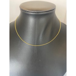 Cadena de ORO amarillo de  18 KTS 750 m/m de 40 cms