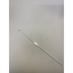 Pulsera de plata de ley de 925 m/m especial para niña con placa