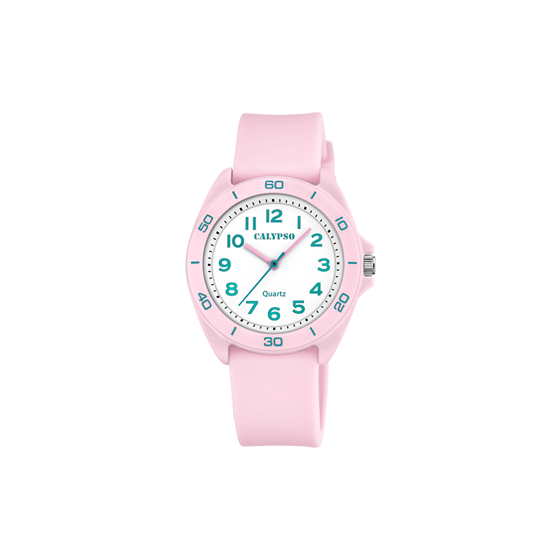 Reloj CALYPSO K583/2, caja rosa y correa rosa sumergible 5 ATM.