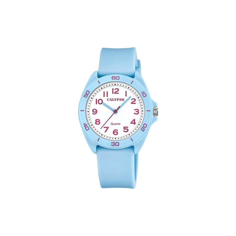 Reloj CALYPSO K5833/4, caja azul y correa azul, sumergible 5 ATM.