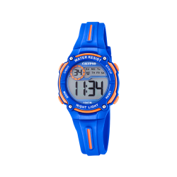 Reloj CALYPSO K6068/3, caja azul y correa azul, sumergible 5 ATM, digital