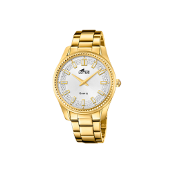 Reloj LOTUS 18902, de señora, chapado en oro, sumergible 5 ATM,