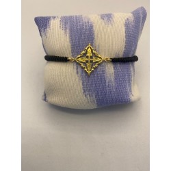 Pulsera de oro de 18 KTS  de la cruz mallorquina de Calatrava