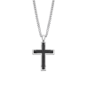 Collar LOTUS STYLE LS2256-1/2, de acero,con cadena y cruz, para caballero