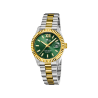 Reloj LOTUS 18931/3, de señora, acero y chapado en oro, esfera verde, sumergible