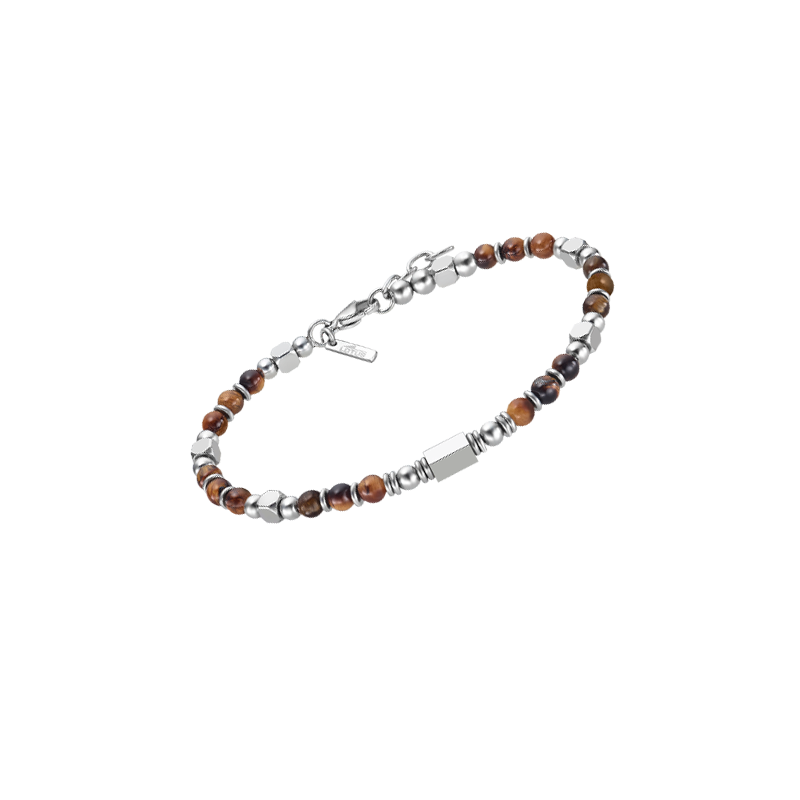 Pulsera de LOTUS STYLE LS2308-2/3 , de acero, con bolas de acero y marrones
