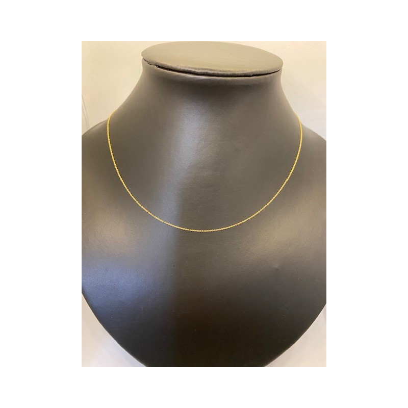 Cadena de oro 18 kts de 45 cms, tipo anilla normal