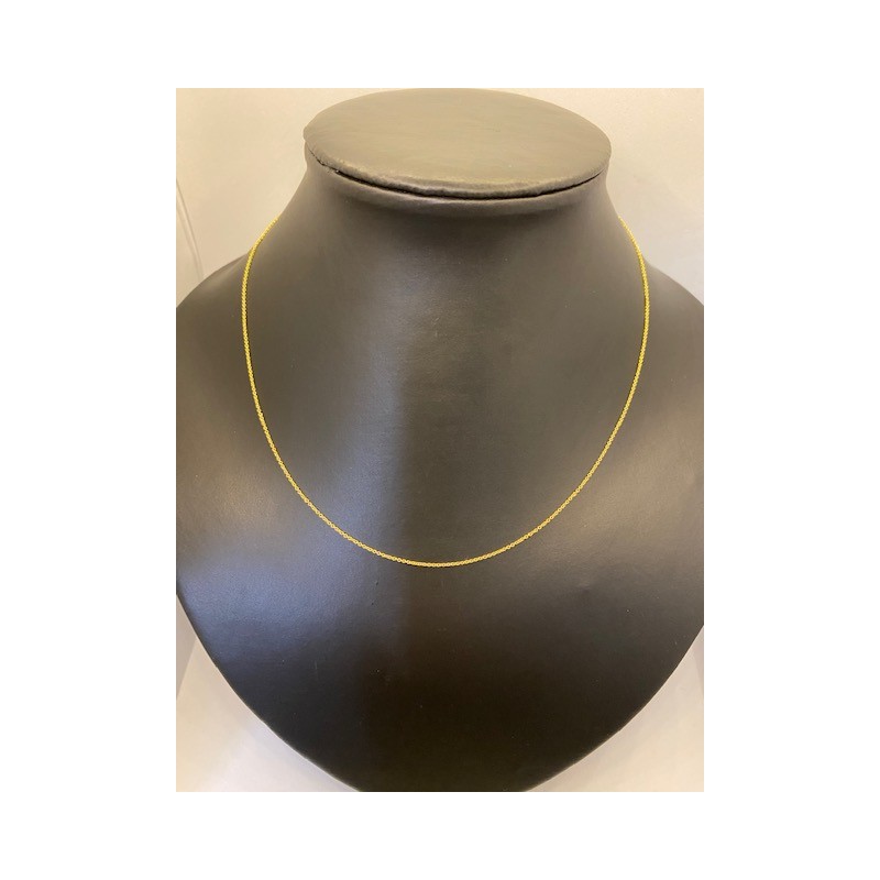 Cadena de oro 18 kts de 45 cms, tipo anilla normal