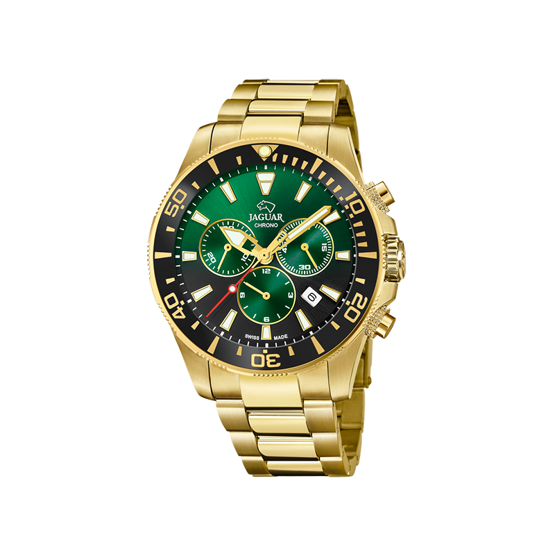 RELOJ JAGUAR EXECUTIVE J864/6 VERDE CORREA DE ACERO INOXIDABLE 316L, HOMBRE