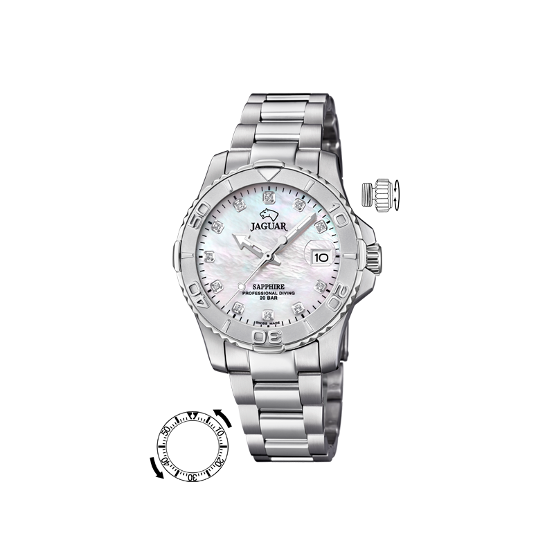 Reloj mujer JAGUAR Woman Analógico esfera blanca. J870/1