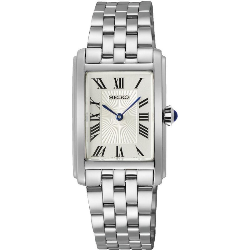 Reloj Seiko SWR083P1 rectangular esfera blanca mujer