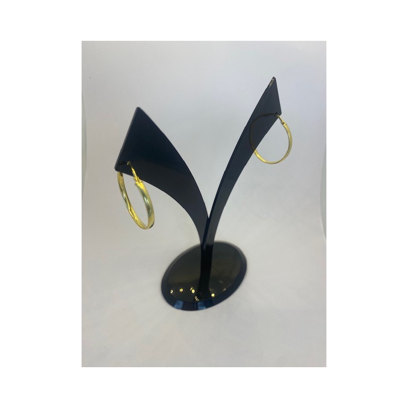 Pendientes plata de ley de 925 m/m chapados en oro, tipo aro.