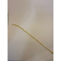 Pulsera de oro 18 kts, modelo anilla alargada de 19 cms de largo