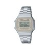 Reloj CASIO A-168WA-8A, unisex. caja y pulsera de acero, resistente al agua.