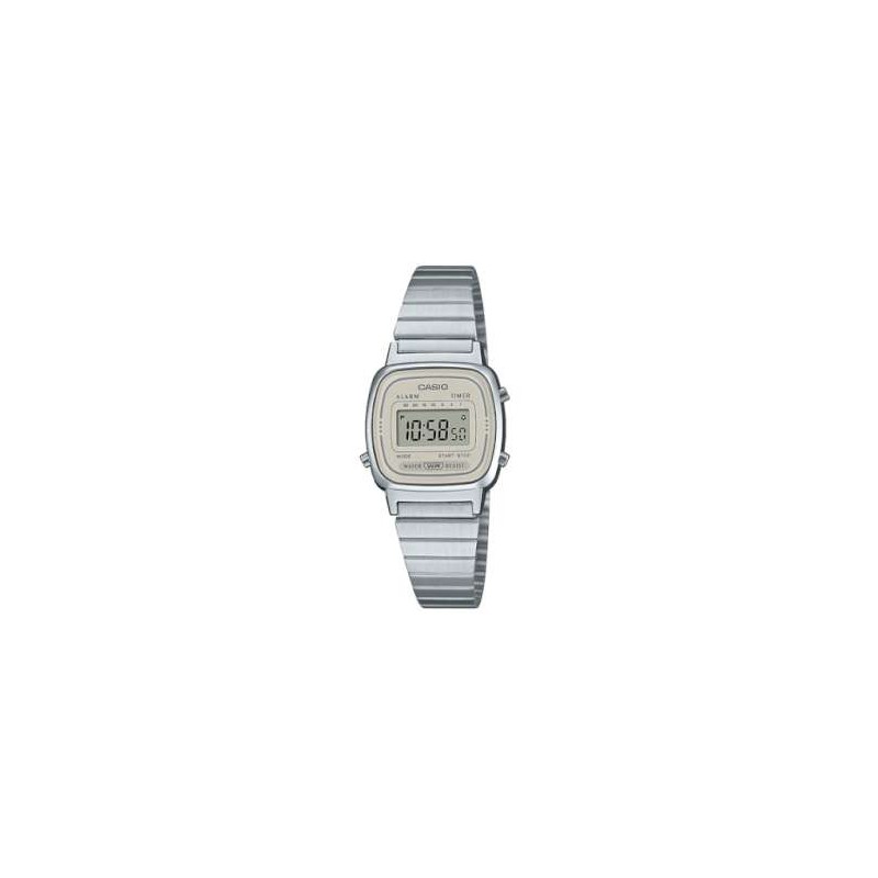 Reloj CASIO LA-670WEA-8, de señora, de acero, resistente al agua,