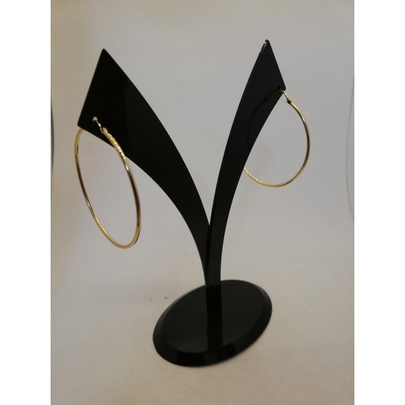 Pendientes de oro 18 kts, molelo aro liso con cierre especial.