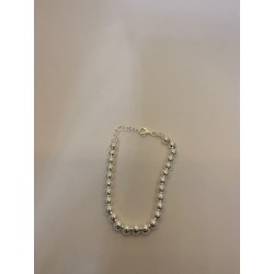 Pulsera de plata de ley de 925 m/m con bolas y ajustable