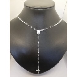 Collar de plata de ley de 925 m/m, modelo ROSARIO, con cierre