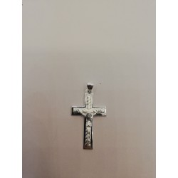 Cruz de plata de ley de 925 m/m, con Cristo, para caballero