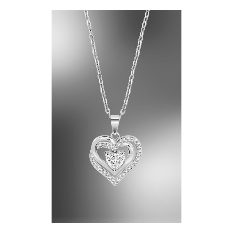 COLLAR CORAZÓN LOTUS SILVER LP3706-1/1 PLATA, MUJER