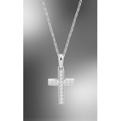 COLLAR CRUZ LOTUS SILVER LP3751-1/1 PLATA, MUJER