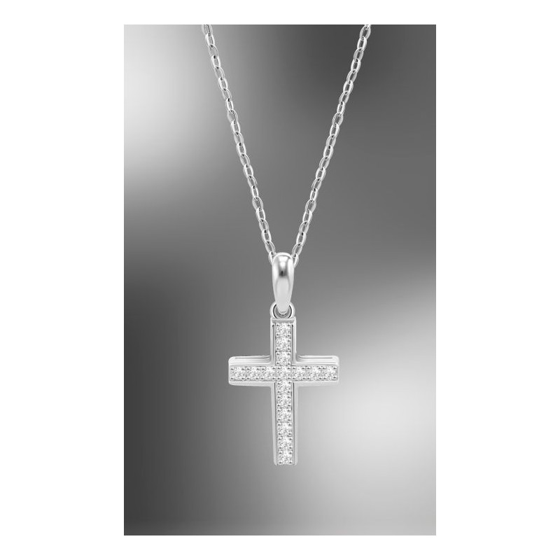 COLLAR CRUZ LOTUS SILVER LP3751-1/1 PLATA, MUJER