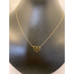 Collar de ORO 18 kts con colgante con forma de corazón y cadena