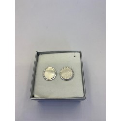 Gemelos de plata de ley de 925 m/m, lisos para grabación