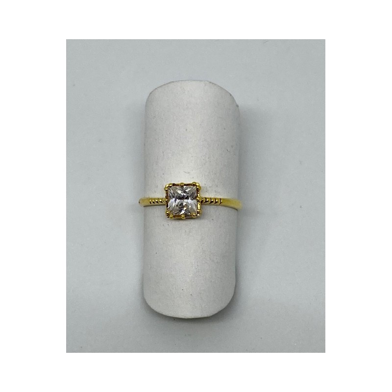 ANILLO SOLITARIO CIRCONITA ORO 18 KTS