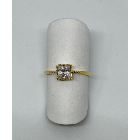 ANILLO SOLITARIO CIRCONITA ORO 18 KTS